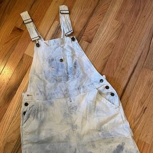 FAHERTY Railroad Stripe Tie-dye Overalls - Size M - Pristine Condition